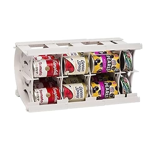 Shelf Reliance Cansolidator Cupboard - 2-Pack Can Organizer for Pantry, Stackable Soda Can Storage for Kitchen, Holds 20 Cans of Food or Soda - size: 2 Pack, style: 20 Soup Can