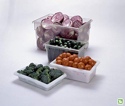 Rubbermaid Commercial Products Food Storage Box, 2 Gallon Capacity, White, for Restaurant/Kitchen/Cafeteria - color: White, size: 2 Gal, style: Container