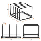 Cutting Board Organizer, Kitchen Cabinet Organizer, Divided Rack with 5 Slots for Baking Trays, Cutting Boards - Cookie sheet Organizer Inside Cabinet, Baking Sheets Holder (medium) - style: 1PC(Medium)