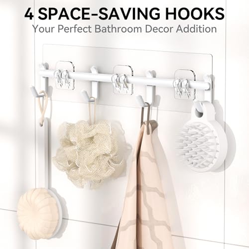 YASONIC Shower Caddy, 6 Pack Large Capacity shower organizer with Soap Holder and 12 Hooks, Rustproof Shelves for Inside Shower, No Drilling&Sleek Bathroom Organizers and Storage White - color: White, size: XL