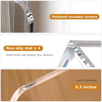 SANRUI Acrylic File Organizer, Clear Magazine File Holder with 3 Vertical Compartments, Desk Organizer for Home School Office Organization, Desk Bookshelf - size: A4, 3 Sections, 1 Pack