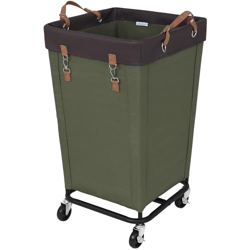 StorageWorks 160L Laundry Basket with Wheels, Large Rolling Hampers for Clothing Organizer, Dirty Clothes Basket for Hotel, Home, Closet, Dorm, Green - color: Green, size: 160L