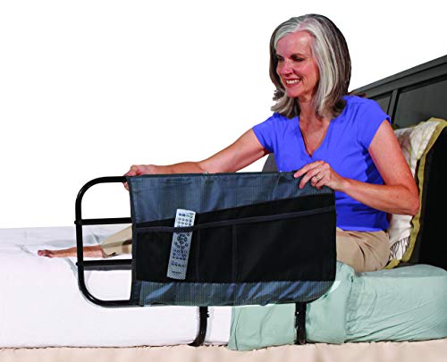 Able Life 4-Pocket Bed Rail Organizer Pouch, Hanging Bedside Caddy with Mesh Pockets for Easy Access Storage, Bedrail Accessory Bag, Compatible with the Able-Life Bedside Extend-A-Rail