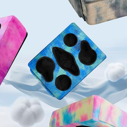 Couch Cup Holder Pillow, 5 Hole Couch Drink Holder! Keep Drinks Hand Side and Keep Temp, Prevent Spills and Use Anywhere. Cup Holder for Couch, Bed, Camping, RV, Car, Beach. Blue - color: Blue