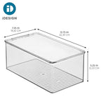 iDesign Stackable Shoe Box - Plastic Shoe Box with Hinged-Lid - Clear - Made in USA - style: Pack of 1
