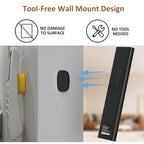 Tiizze 5 Pack Upgraded Magnetic Remote Control Holder Wall Mount - Enhanced N52 Magnets & Stronger Adhesive, No-Drill Remote Organizer for TV/Fan/AC Remotes - color: Black