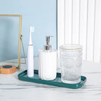 Ceramic Bathroom Tray,Kitchen Sink Organizer Tray,Cosmetics Holder (Blackish Green) - color: Blackish Green