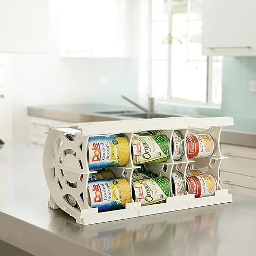 Shelf Reliance Cansolidator Cupboard - 2-Pack Can Organizer for Pantry, Stackable Soda Can Storage for Kitchen, Holds 20 Cans of Food or Soda - size: 2 Pack, style: 20 Soup Can