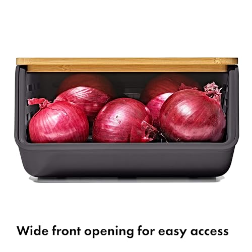 OXO Good Grips Produce Saver Root Vegetable Bin with Lid, 5 lb Capacity Potato and Onion Storage for Pantry, Stackable Vegetable Storage Container - style: Root Vegetable Bin