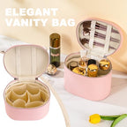 Makeup Bag Vanity Case Cosmetic Bag with Removable Divider Travel Toiletry Bag for Women Portable Make up Box Organizer, Pink - color: Pink