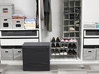 Simple Houseware Double Laundry Hamper with Lid and Removable Laundry Bags, Dark Grey - color: Dark Grey