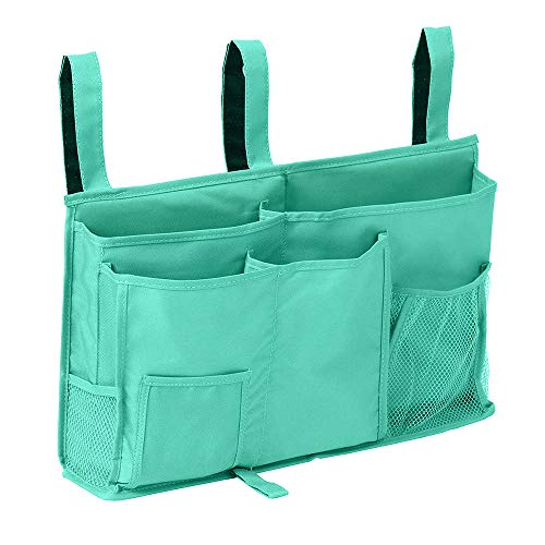 Sugaroom Bedside Storage Caddy, Bunk Bed Organizer Bed Storage Pocket Bedside Organizer Hanging Bed Storage Caddy for College Dorm Room, Hospital Bed Rails, Baby Bed, Camp (Green) - color: Green, size: Large