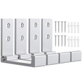 OHIYO 4pcs Folding Coat Hooks Heavy Duty Wall Hooks for Hanging Bags Hooks Headphone Holder No Rust Wall Mounted for Hat, Bags, Jacket, Towel (Silver) - color: Silver-4 Pack