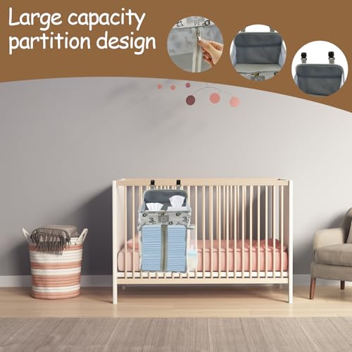 Hanging Diaper Caddy,Baby Diaper Organizer for Changing Table,Baby Crib Hanging Classified Storage Bag Organizer for Changing Table,Crib,Playard or Wall & Nursery Organization, Crib Accessories (# A) - style: # A