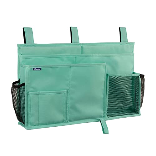 Surblue Caddy Hanging Organizer Bedside Storage Bag for Bunk and Hospital Beds, Green, L - color: Green, size: Large