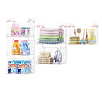 3-Tier Foldable Laundry Basket Organizer with Rotating Hooks - Space-Saving Over Washer and Dryer Shelf for Laundry Room Organization and Storage, Durable Wire Shelving Unit, White
