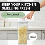Bop Top Airtight Food Storage Containers with Lid 10.5 Cups / 84 oz | Kitchen Canister Sets | Air Tight Pantry Container | Pop Top Dry Food Storage Containers for Snacks, Sugar, Flour, Baking, Pasta - color: 84 oz