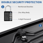 oEdRo Truck Bed Storage Tool Box Fits 2015-2026 Ford F150 Passenger Side, 180 Degree Rotation Rear Tool Boxs with Lockable Lid & Password Padlock, Black Waterproof Wheel Well Storage - size: Passenger Side