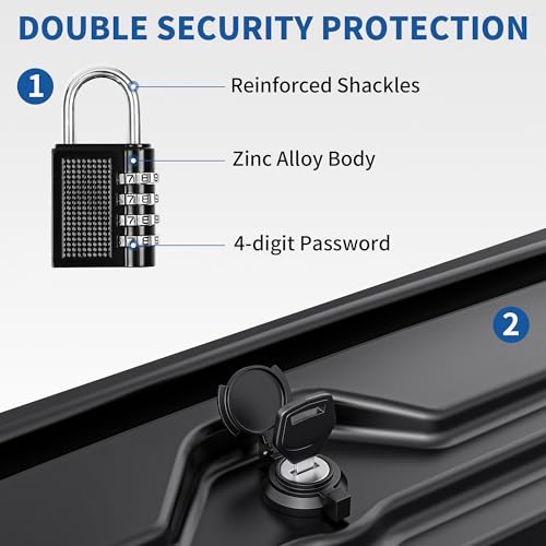 oEdRo Truck Bed Storage Tool Box Fits 2015-2026 Ford F150 Driver Side + Passenger Side, 180 Degree Rotation Rear Tool Boxs with Lockable Lid & Password Padlock, Black Waterproof Wheel Well Storage - size: Driver Side + Passenger Side