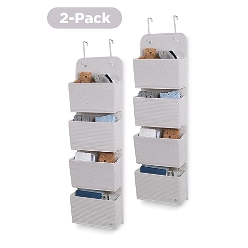 Delta Children GAP babyGap 2-Pack Over the Door Storage Organizer with 4 Pockets, Grey - color: Grey