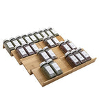 Bamboo Spice Rack Drawer Organizer - 8 Piece Set - 8" or 16" Wide - size: 16"