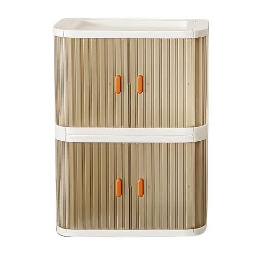 2PCS Stackable Makeup Drawer Organizer, Small Plastic Storage Drawers for Vanity Desk - Cosmetic & Skincare Organizer for Lipsticks, Hair Accessories, Countertop, Bathroom (Clear) - color: #2