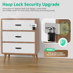 90 Degree Hasp Latch, Heavy Duty 304 Stainless Steel Padlock Hasp Lock for Right Angle File Cabinet, Desk Drawer, Tool Box, Mailbox, Bookcase (Silver-4pcs) - color: Silver-4pcs