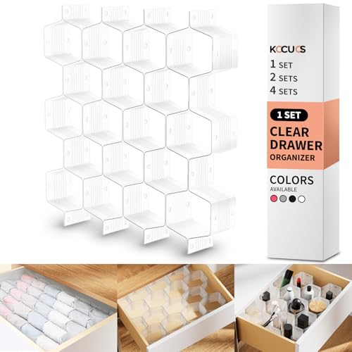 Honeycomb Separator Adjustable Drawer Organizer Divider for Underwear Belt-Scarf Socks Organizer (White(1pc)) - color: White(1pc)