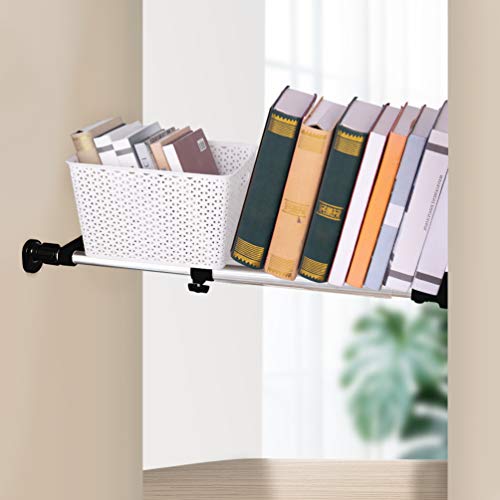 BAOYOUNI Expandable Closet Shelf Tension Rod Clothes Hanger Storage Rack Adjustable DIY Shelving Unit Cabinet Kitchen Bathroom Divider Separator Organizer, Black - color: Black, 1pc (5-bar Telescopic), size: Recommended Use Length: (19.69-31.5) IN