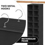 Simple Houseware 20 Section Shelves Hanging Shoes Organizer Holder for Closet, Black - color: Black
