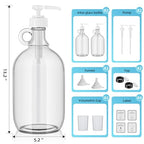 Laundry Detergent Dispenser,64oz Fabric Softener Dispenser,Glass Liquid Laundry Detergent Container,Laundry Detergent Organizer for Laundry Room Organization with 4 Labels,2 Pack