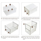 Shoe Storage Boxes, Stack Without Toppling Modular storage boxes combine freely for use in closets, under beds, hallways, and entryways. Space-saving. (Transparent, 6 Pack) - color: Transparent, 6 Pack