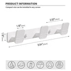 Coat Rack Wall Mount Coat Hooks - White Hook Rack with 3 Hooks Aluminum Wall Rack Hooks for Hanging Coat Hat Bag Towel Hanger Rustproof Coat Holder - color: White, size: Square 3 Hooks 1 Pack
