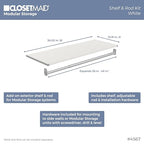 ClosetMaid Modular Storage 68.76-78.78-inch W 4-Drawer 19-Shelf Wood Closet System with Doors, White - color: White