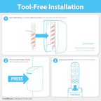 TotalMount Hole-Free Remote Holder – Eliminates Need to Drill Holes in Your Wall (White Remote Control Holder, Quantity 1) - color: White