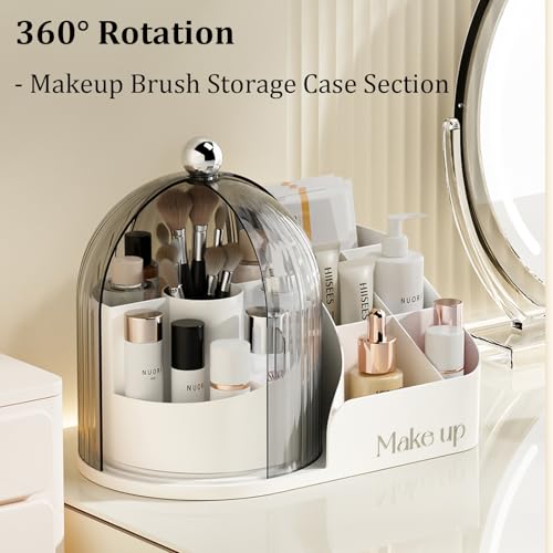Makeup Organizer with Drawers,Large Capacity Perfume Organizer,Vanity,Bathroom,Bedroom Countertop Storage for Cosmetics, Perfume, Brushes, Eyeshadow, Skincare,Lipstick, Nail Polish (White-Large) - color: White-Large
