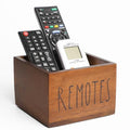 LBEMEY Acacia Wood Remote Holder, Control Organizer for TV - Home, Living Room, Bedroom - Wooden Remote Box (Brown, M, 3+ Remotes) - size: M,for 3+ Remote Controls