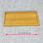 Bamboo Soap Dispenser Tray, Bathroom & Kitchen Sink Tray - Square, Ideal for Jewelry & Cosmetics - Bathtub Organizer - style: square