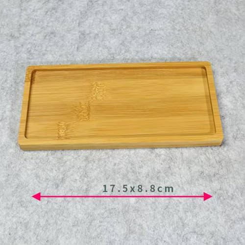 Bamboo Soap Dispenser Tray, Bathroom & Kitchen Sink Tray - Square, Ideal for Jewelry & Cosmetics - Bathtub Organizer - style: square