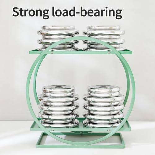 Green Perfume Organizer for Dresser, 2-Tier Bathroom Counter Organizers, Elegant Round Makeup Organizer for Vanity, Versatile Bathroom Tray Countertop Shelf, Compact Skincare Storage - color: Green