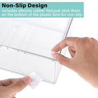 Prsildan Acrylic Makeup Organizer, 3 Pack Stackable Storage Drawers with 9 Drawers for Office Desk Vanity Craft Room Clear Drawer Organizers for Hair Accessories Art Supplies Cosmetics Modular System - style: Style3-9Drawers