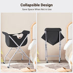 ELYKEN Laundry Cart with Wheels, 32”H Easy Rolling Laundry Hamper with Removable Liner Bag, Sturdy Metal Frame Clothes Basket with 4 Casters and 2 Brakes - color: Black, size: 23.2"L x 13"W x 32"H