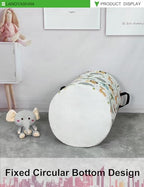 LANGYASHAN Laundry Basket Canvas Fabric Collapsible Organizer Basket for Storage Bin Toy Bins Gift Baskets Bedroom Clothes Children Nursery Hamper (Animal) - color: Animal