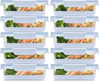 Ello Duraglass 3.4 Cup Meal Prep Sets 10Pc,Set-Glass Food Storage Container with Silicone Boot and Airtight BPA-Free Plastic Lids,Dishwasher,Microwave,and Freezer Safe,Halogen Blue,5 Count (Pack of 2) - color: Halogen Blue with Boot, size: 3.4 Cup (Pack o