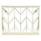 U Brands Hanging File Desk Organizer, Wire Metal, Gold - 894U02-06 (Pack of 6) - size: 9.37H x 12.2W x 6.85D inches (Pack of 6)