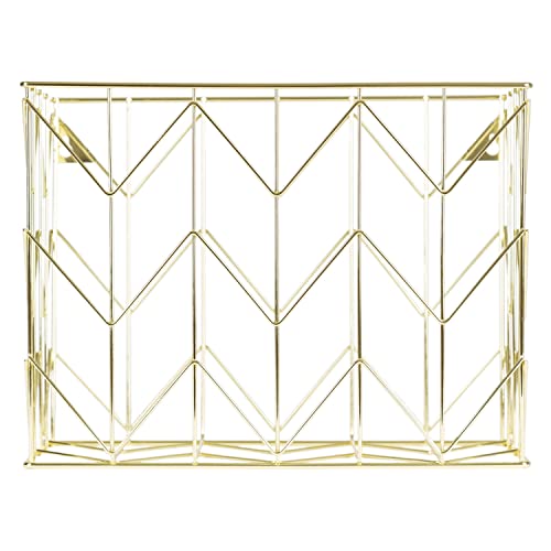 U Brands Hanging File Desk Organizer, Wire Metal, Gold - 894U02-06 (Pack of 6) - size: 9.37H x 12.2W x 6.85D inches (Pack of 6)