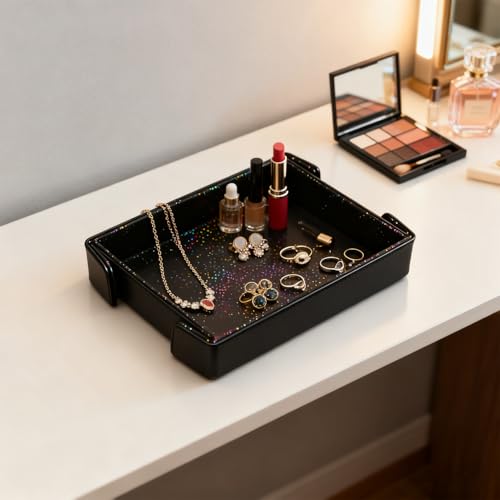Valet Tray, Desktop Organizer and Catchall Tray for Keys, Wallet, Phone, Jewelry | Multi-Use Entryway Table, Desk & Nightstand Storage for Men & Women