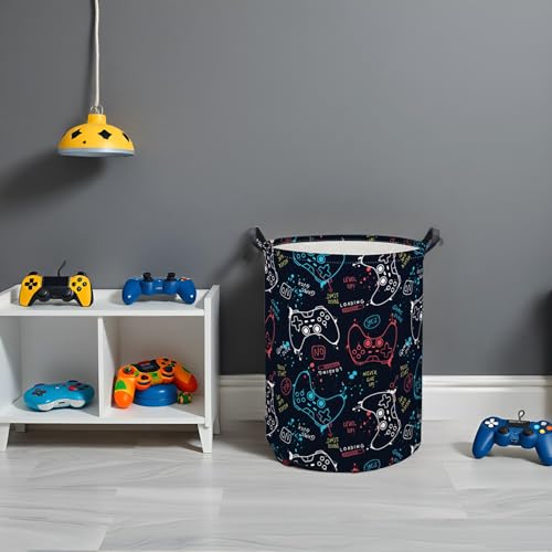 Game Laundry Basket Boys Kids Baby Laundry Hamper Dirty Clothes Organizer Toy Storage Bin Nursery Hamper for Bedroom Room Decor(Game) - color: Game