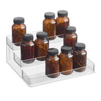 iDesign Nail Polish Organizer, Holds up to 30 Bottles, Compact 3-Tier Clear Display Stand for Countertop - style: Pack of 1