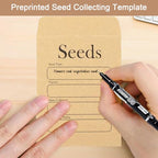 100 Pcs Seed Envelopes, 50 Pcs Plant Labels and 2 Marker Pens - color: Planting Accessories